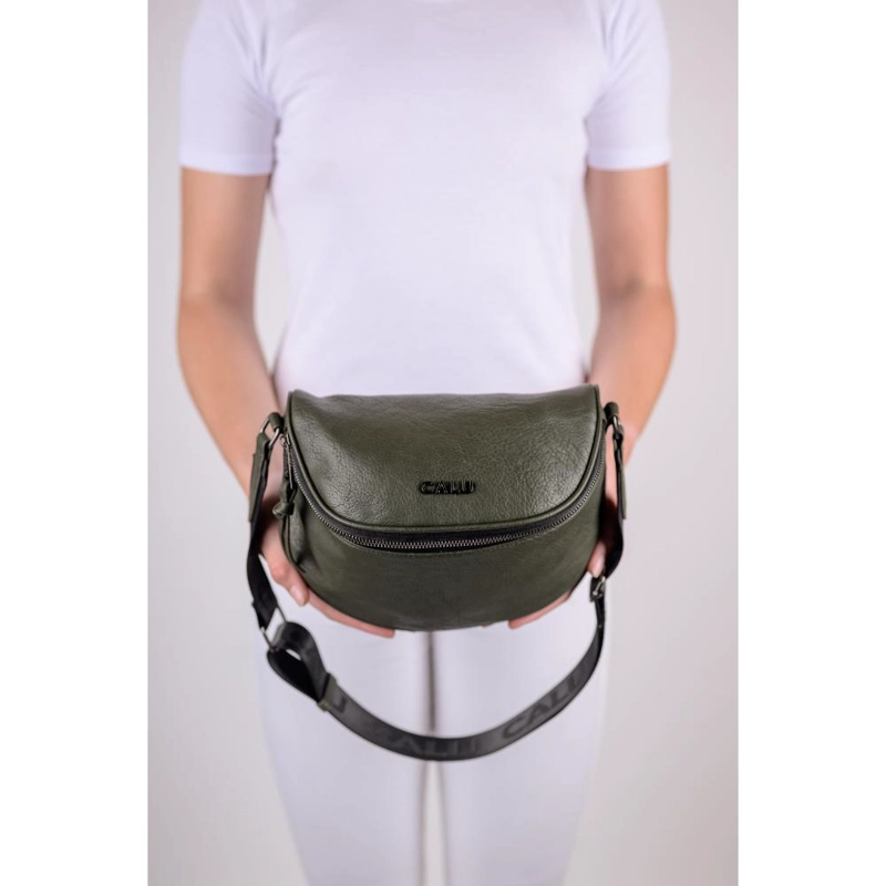 CARTERA BANDOLERA PEQUEÑA SIENA VERDE MUSGO CALU - 7