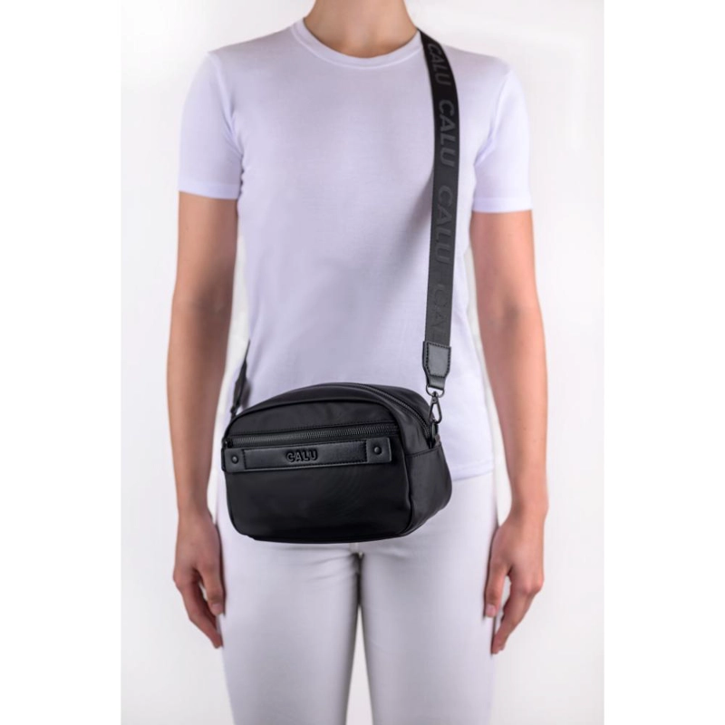 CARTERA BANDOLERA PEQUEÑA EVA NEGRO CALU - 7