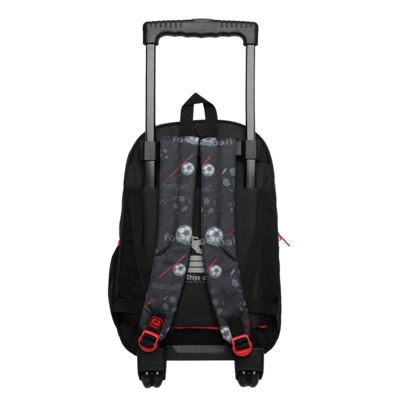 MOCHILA RUEDAS INFANTIL CHIPS FUTBOL NEGRO HEAD - 5