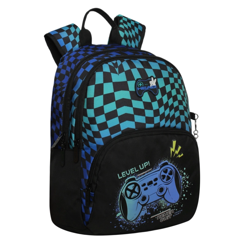 MOCHILA INFANTIL NIÑO GUM CHESS GAMER NEGRO HEAD - 1