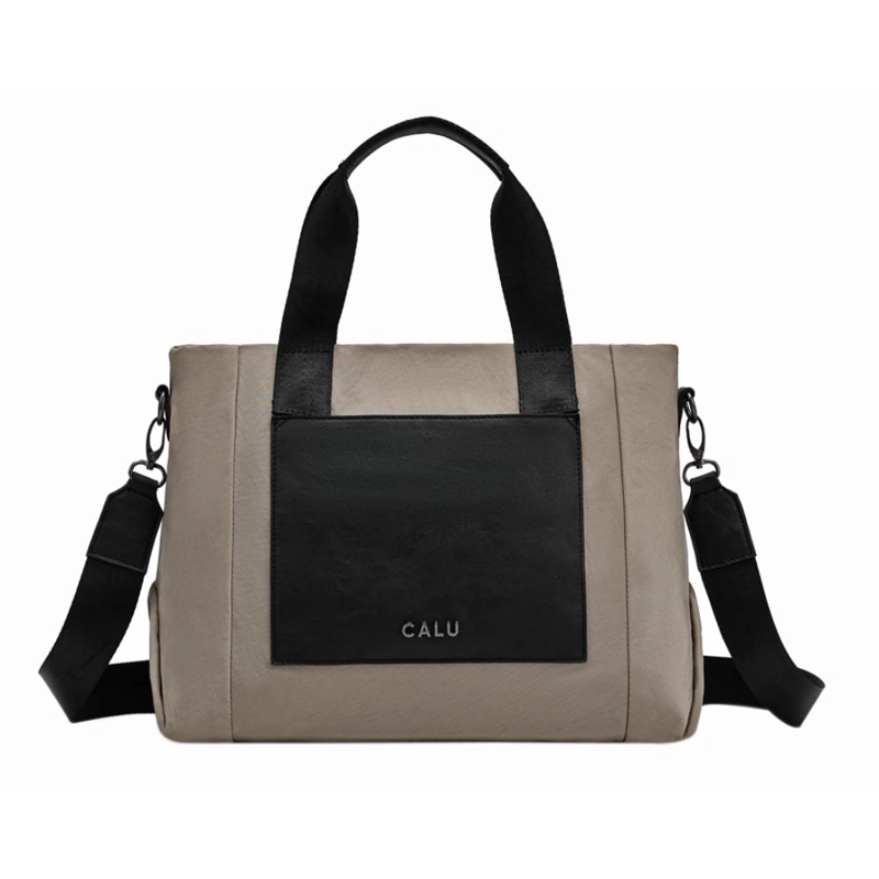 CARTERA GRAN TAMAÑO DOBLE ASA JESU BEIGE CALU - 2