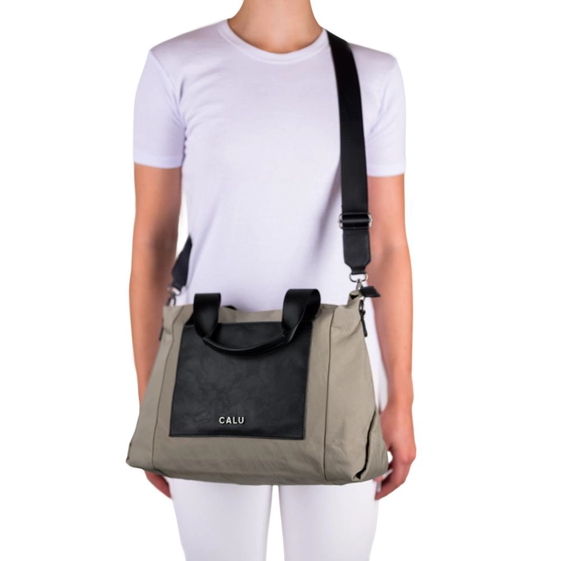 CARTERA GRAN TAMAÑO DOBLE ASA JESU BEIGE CALU - 7