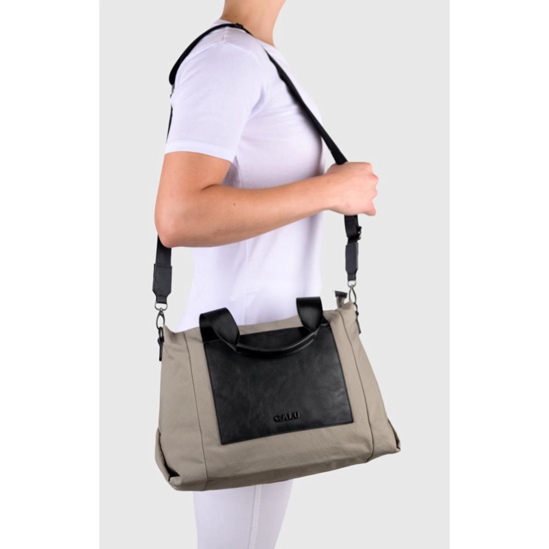 CARTERA GRAN TAMAÑO DOBLE ASA JESU BEIGE CALU - 8
