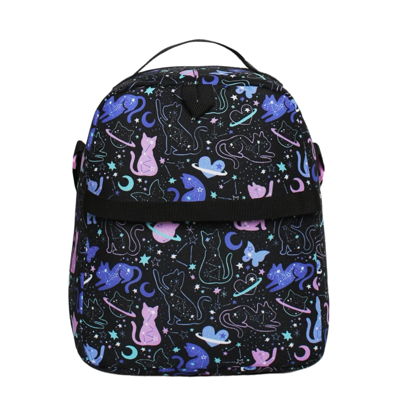 LONCHERA MUJER GREY SPACE CAT NEGRO HEAD - 5