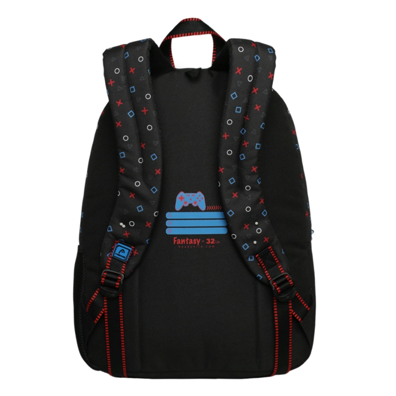 MOCHILA INFANTIL NIÑO FANTASY GAMER NEGRO HEAD - 5