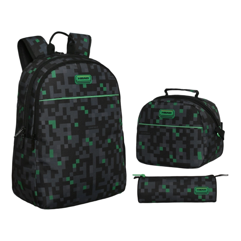 PACK COOL ESCOLAR (X3) NIÑO PIXELES NEGRO HEAD - 1