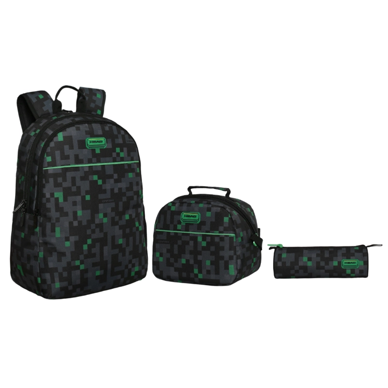 PACK COOL ESCOLAR (X3) NIÑO PIXELES NEGRO HEAD - 2