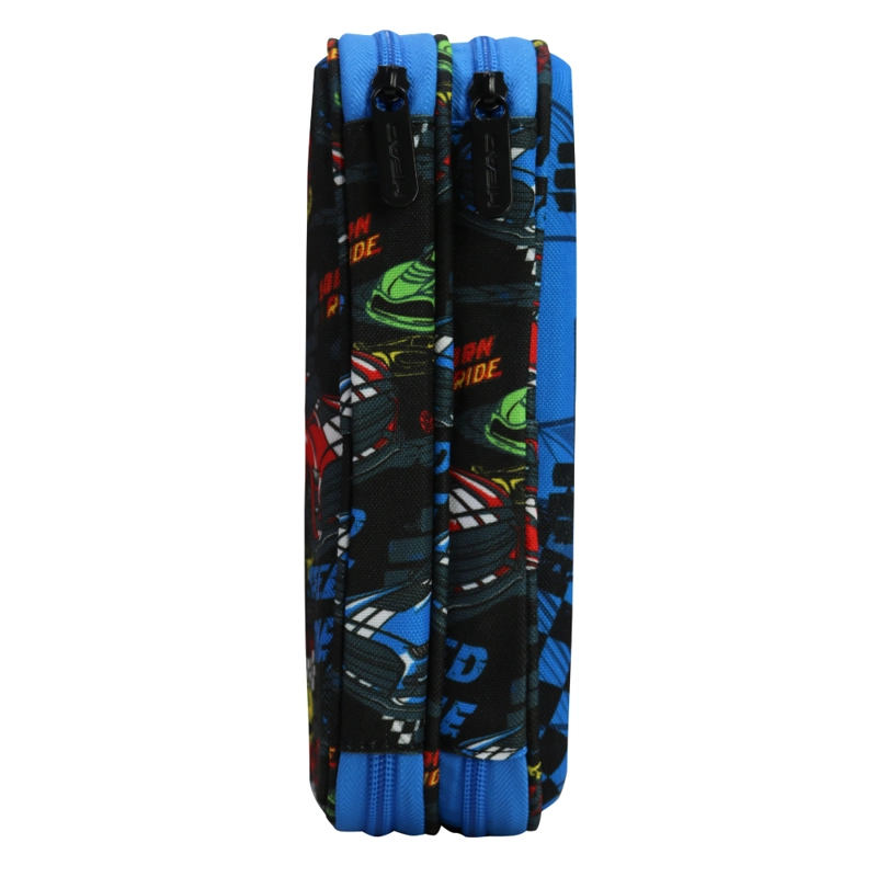 ESTUCHE INFANTIL NIÑO RIGIDO BOX SPEED CAR NEGRO HEAD - 6