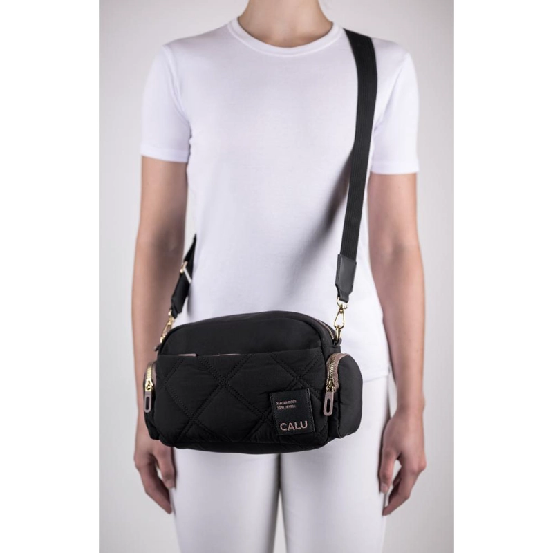 BANDOLERA CASUAL MUJER BIANCA NEGRO CALU - 7