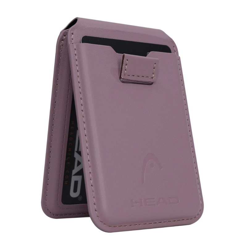 BILLETERA TARJETERO MAGNE TICO VANTAGE PREMIUM MALVA HEAD - 4