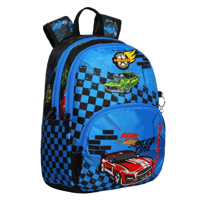 MOCHILA INFANTIL NIÑO GUM SPEED CAR NEGRO HEAD - 1