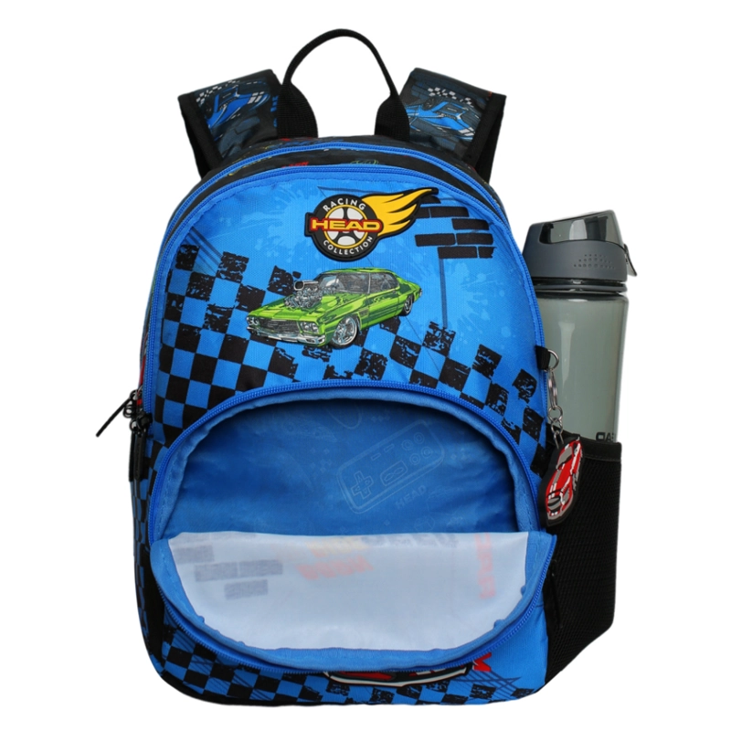 MOCHILA INFANTIL NIÑO GUM SPEED CAR NEGRO HEAD - 3