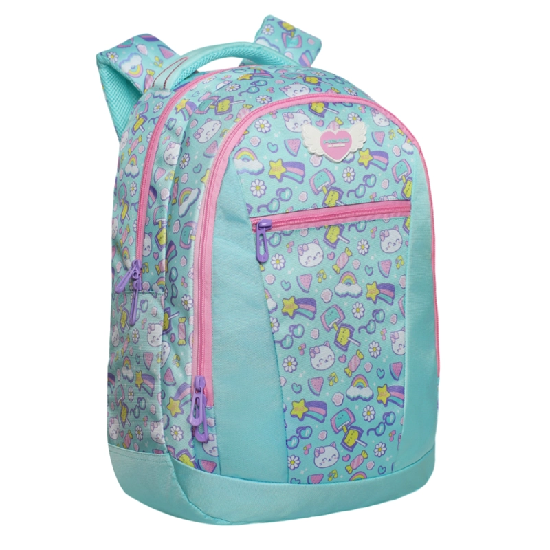PACK TOP ESCOLAR MUJER (X4) CAT PRINT MENTA HEAD - 2