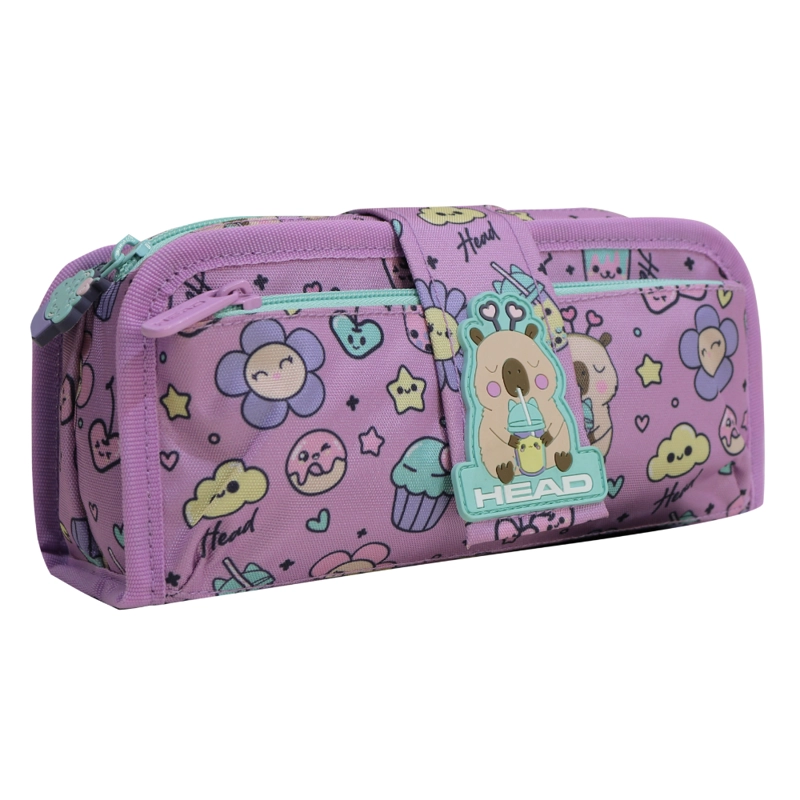 ESTUCHE INFANTIL NIÑA CHERRY CAPIBARA MORADO HEAD - 1