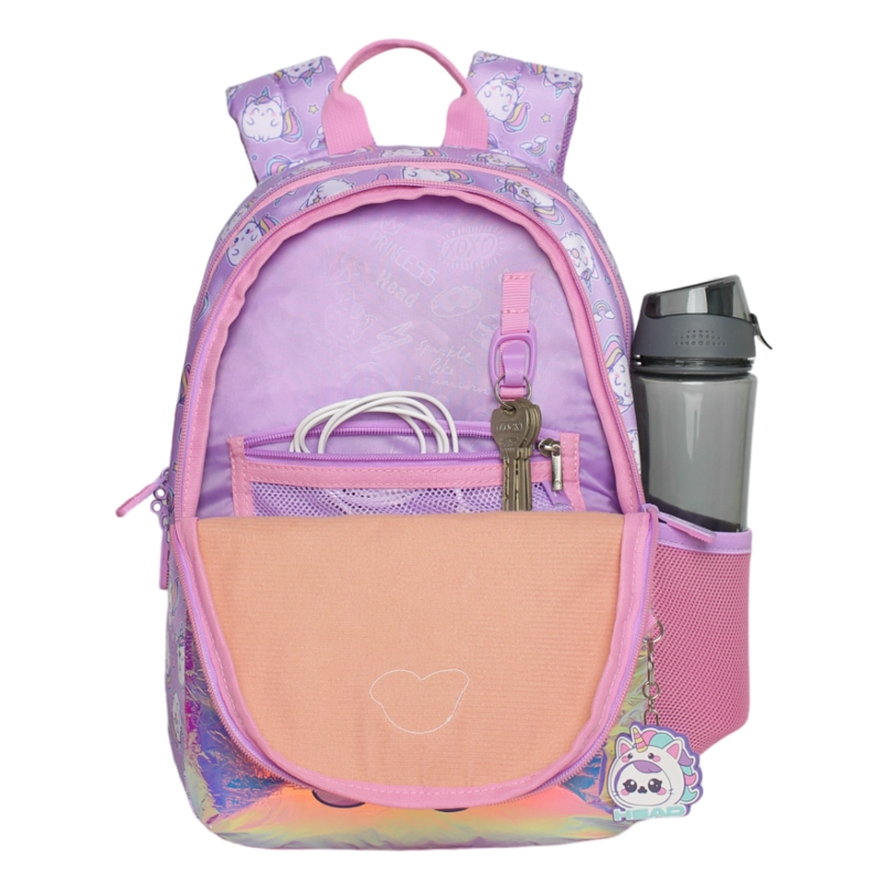 MOCHILA INFANTIL NIÑA BIONICA GATICORNIO LILA HEAD - 3