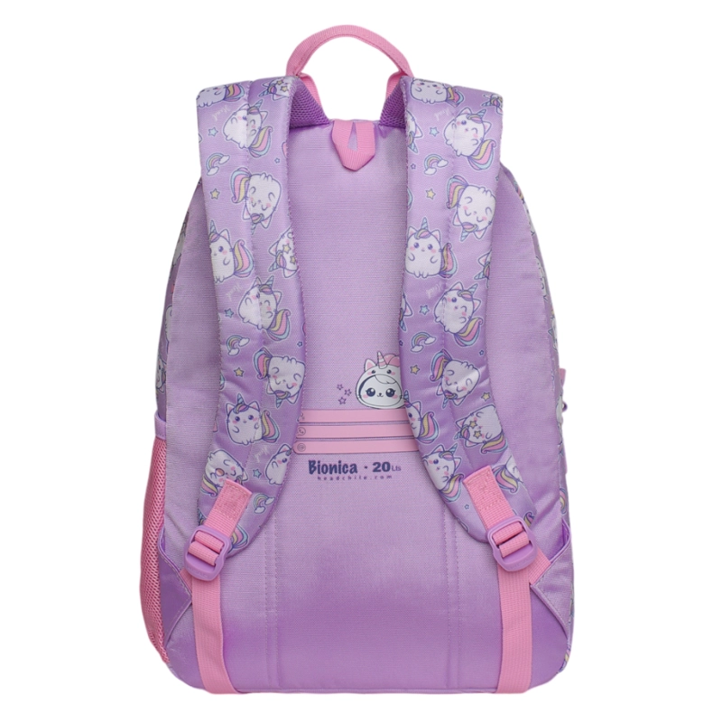 MOCHILA INFANTIL NIÑA BIONICA GATICORNIO LILA HEAD - 6