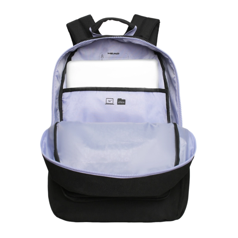MOCHILA COMPACTA MUJER DIVA NEGRO LILA HEAD - 3