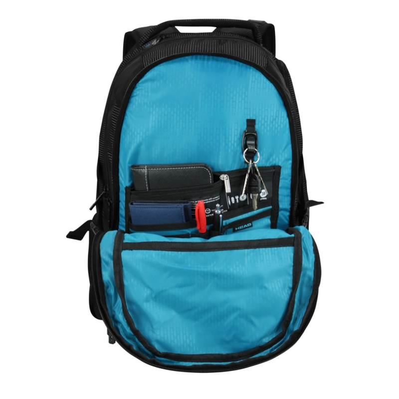 MOCHILA PORTA LAPTOP NEW Q7 40L TWIN TONE NEGRO HEAD - 4