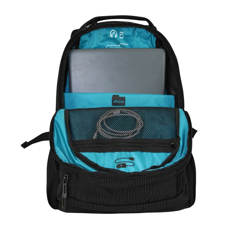 MOCHILA PORTA LAPTOP NEW Q7 40L TWIN TONE NEGRO HEAD - 5