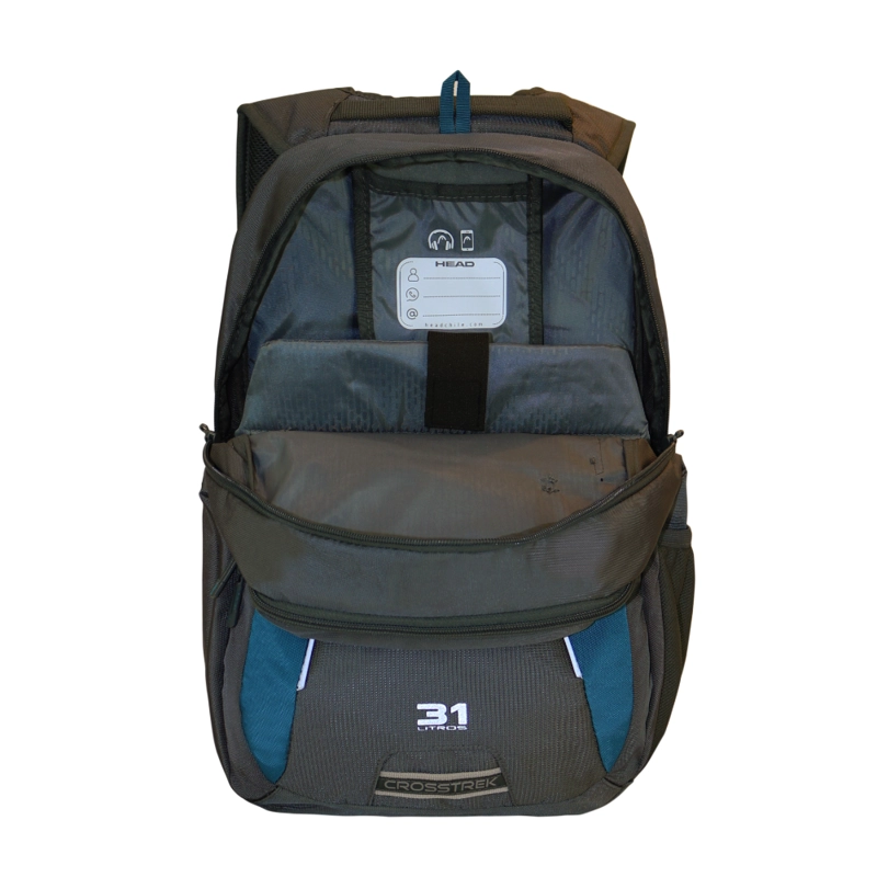 MOCHILA PORTA LAPTOP CROSSTREK NEW GRIS TURQUESA HEAD - 4