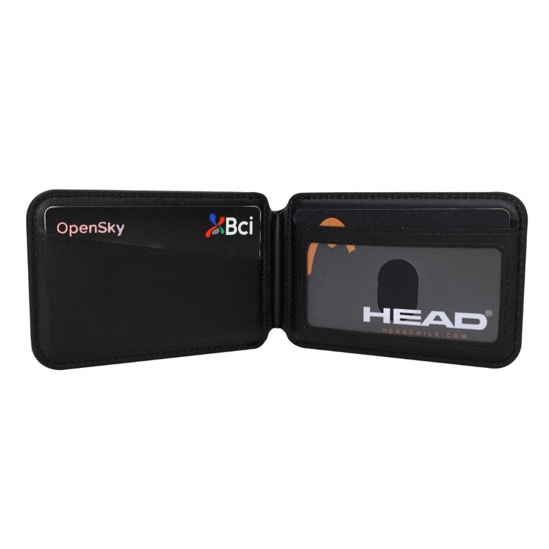 BILLETERA TARJETERO MAGNE TICO VANTAGE PREMIUM NEGRO HEAD - 8
