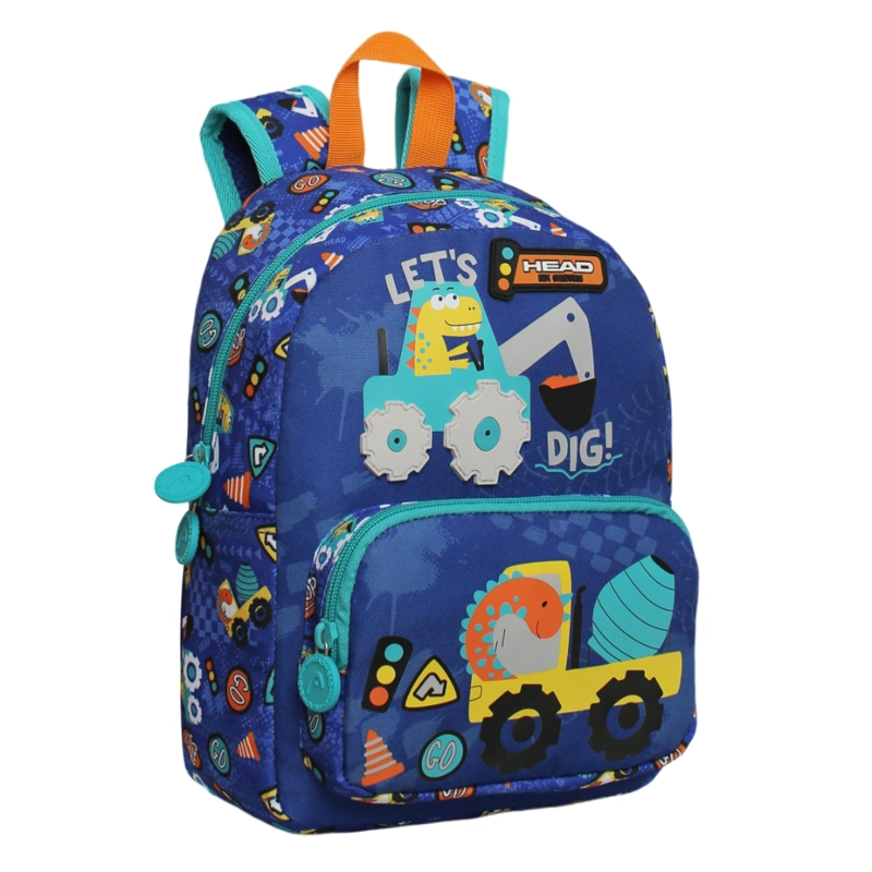 MOCHILA INFANTIL NIÑO POP DINO CONSTRUCTOR AZUL HEAD - 1