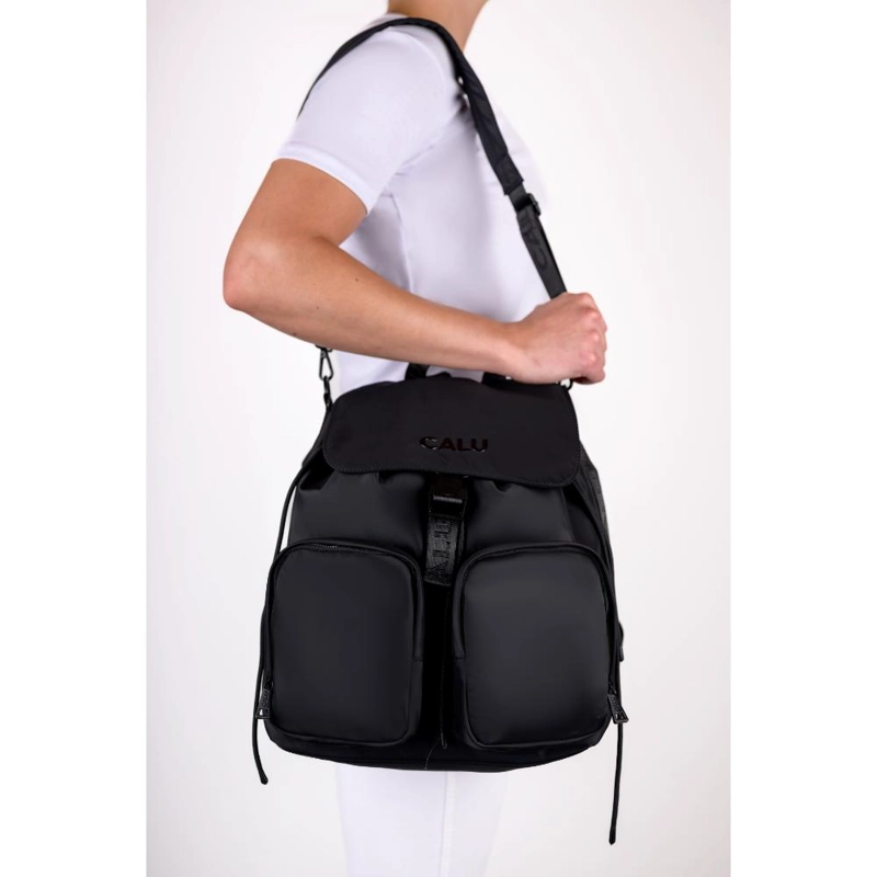 MOCHILA CARTERA URBANA AURA NEGRO CALU - 7