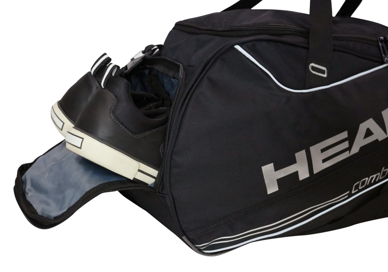 BOLSO DEPORTIVO NEW COMBAT 55 NEGRO PLATA HEAD - 4