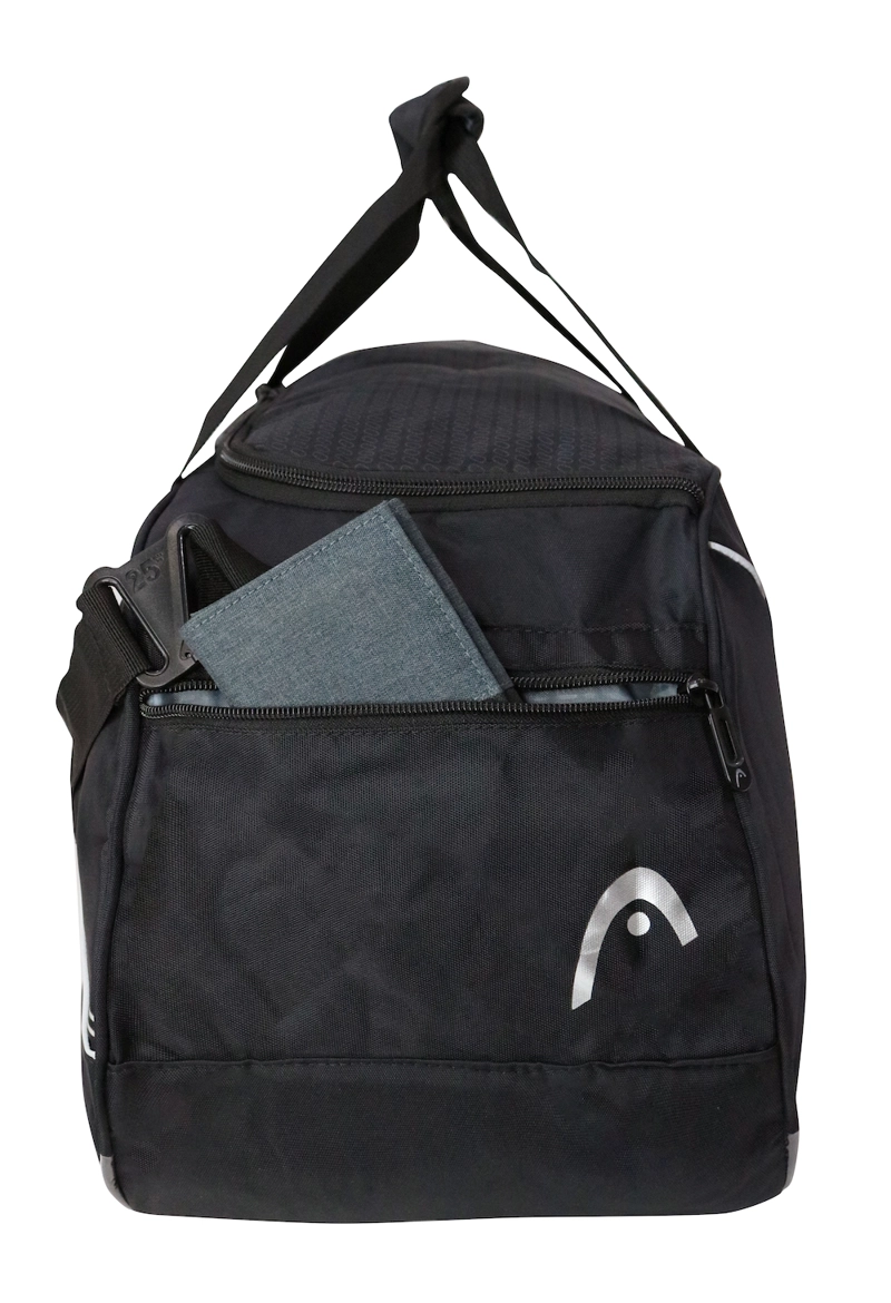 BOLSO DEPORTIVO NEW COMBAT 55 NEGRO PLATA HEAD - 5