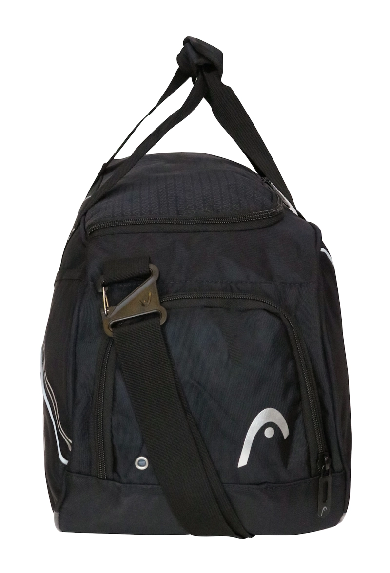 BOLSO DEPORTIVO NEW COMBAT 55 NEGRO PLATA HEAD - 6
