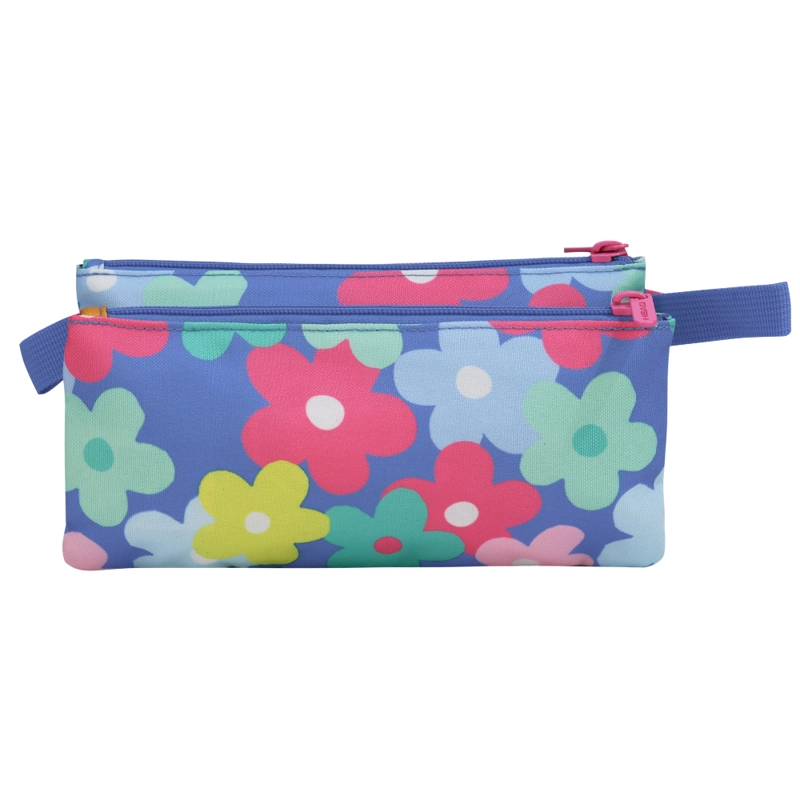 ESTUCHE INFANTIL TRIPLE CELERIO SMILE FLOWERS MORADO HEAD - 5