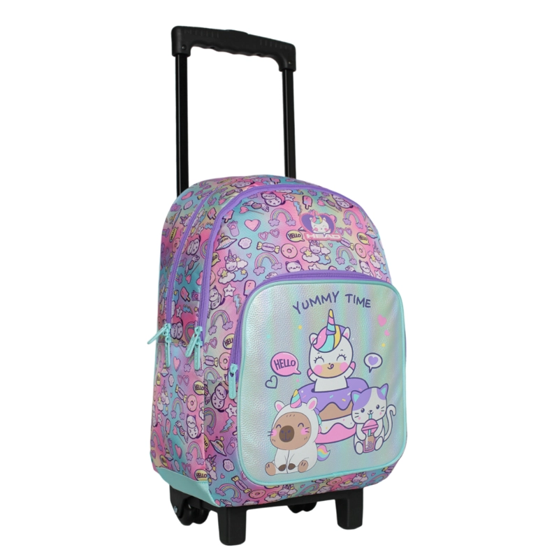 MOCHILA CON RUEDAS INFANTIL CHIPS FRIEND MULTICOLOR HEAD - 1
