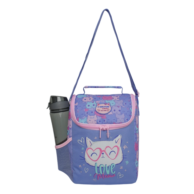 LONCHERA INFANTIL NIÑA FRESH GATO LILA HEAD - 3