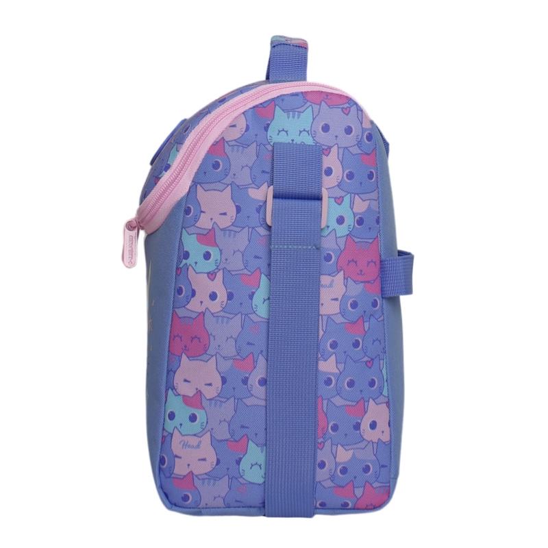 LONCHERA INFANTIL NIÑA FRESH GATO LILA HEAD - 5