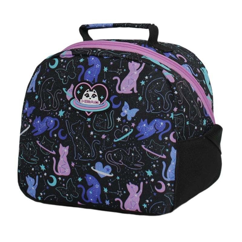 PACK BAKAN ESCOLAR (X3) NIÑA SPACE CAT NEGRO HEAD - 3