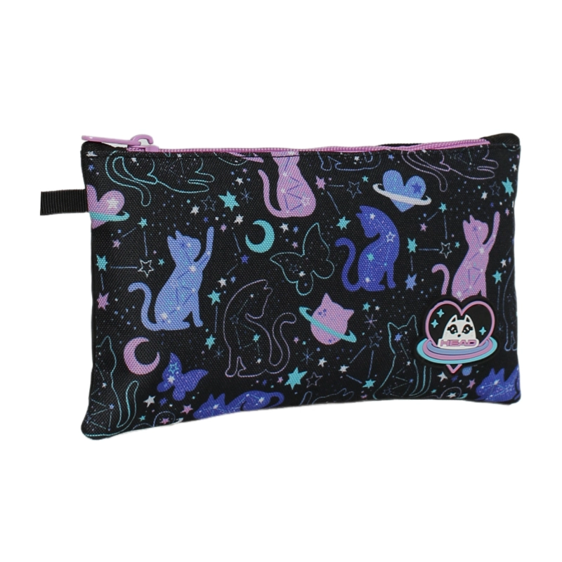 PACK BAKAN ESCOLAR (X3) NIÑA SPACE CAT NEGRO HEAD - 4