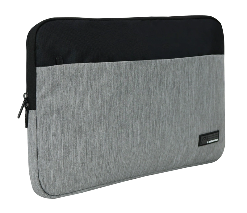 FUNDA LAPTOP ZIP 14' MELANGE GRIS NEGRO HEAD - 1