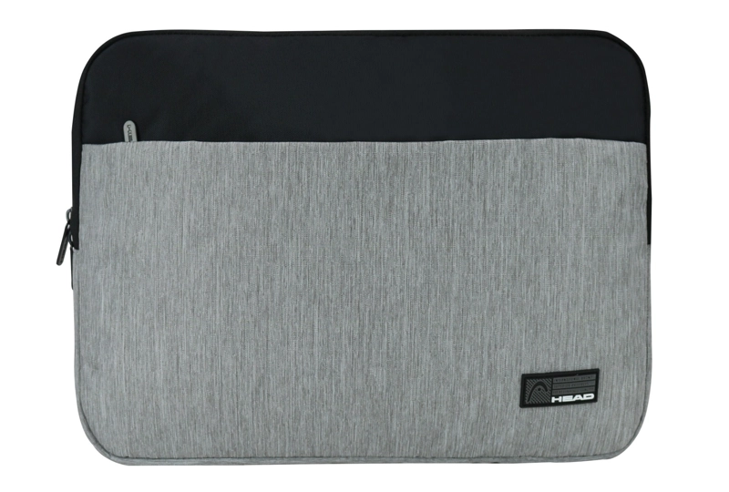 FUNDA LAPTOP ZIP 14' MELANGE GRIS NEGRO HEAD - 2