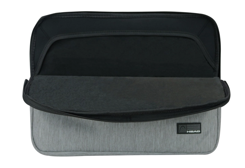 FUNDA LAPTOP ZIP 14' MELANGE GRIS NEGRO HEAD - 3