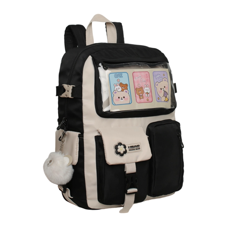 MOCHILA MUJER KAWAII FUSION COLOR BLOCK NEGRO HEAD - 1