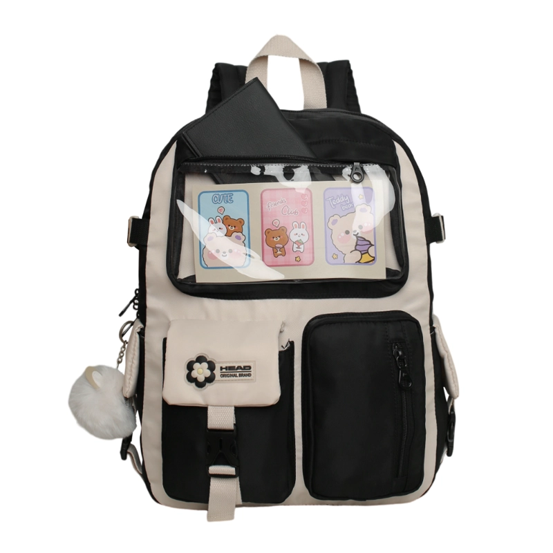 MOCHILA MUJER KAWAII FUSION COLOR BLOCK NEGRO HEAD - 2