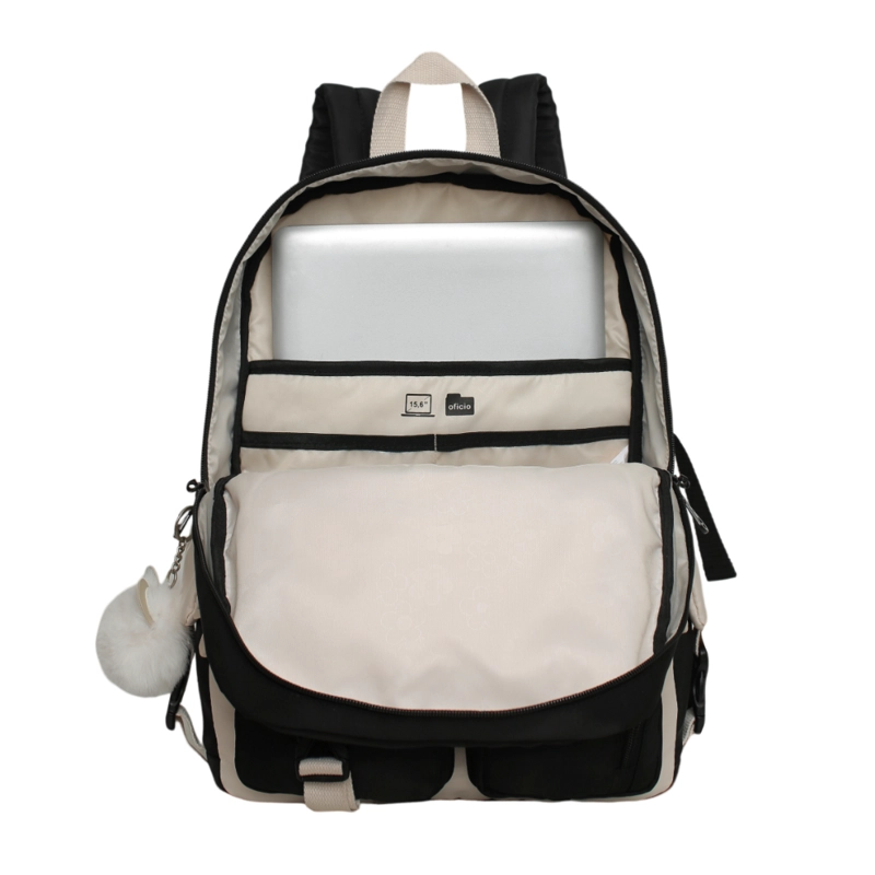 MOCHILA MUJER KAWAII FUSION COLOR BLOCK NEGRO HEAD - 3