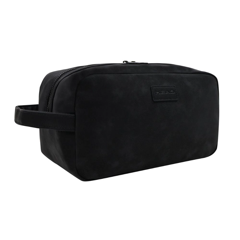 NECESER RETRO TIPO CUERO SUEDE NEGRO HEAD - 1