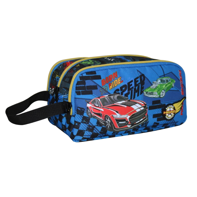 ESTUCHE INFANTIL NIÑO ATOS SPEED CAR NEGRO HEAD - 1