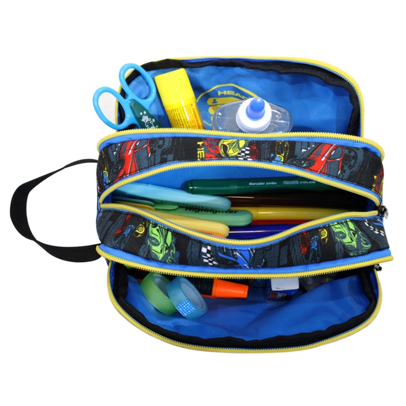 ESTUCHE INFANTIL NIÑO ATOS SPEED CAR NEGRO HEAD - 4