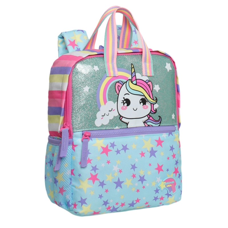 MOCHILA INFANTIL NIÑA PEPA CAT KAWAII CELESTE HEAD - 1