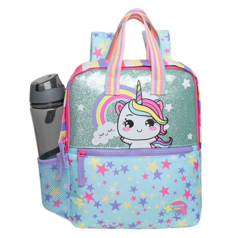 MOCHILA INFANTIL NIÑA PEPA CAT KAWAII CELESTE HEAD - 2