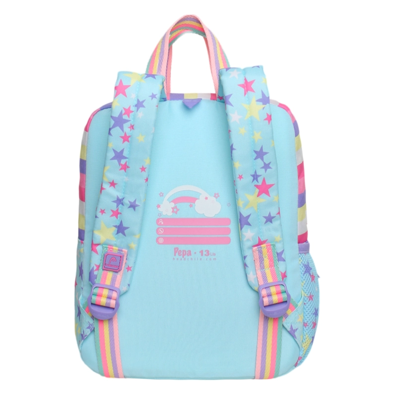 MOCHILA INFANTIL NIÑA PEPA CAT KAWAII CELESTE HEAD - 5