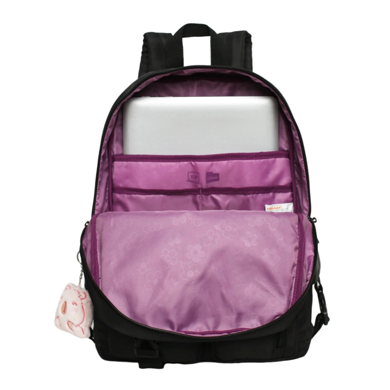 MOCHILA MUJER KAWAII FUSION GLITTER NEGRO HEAD - 3
