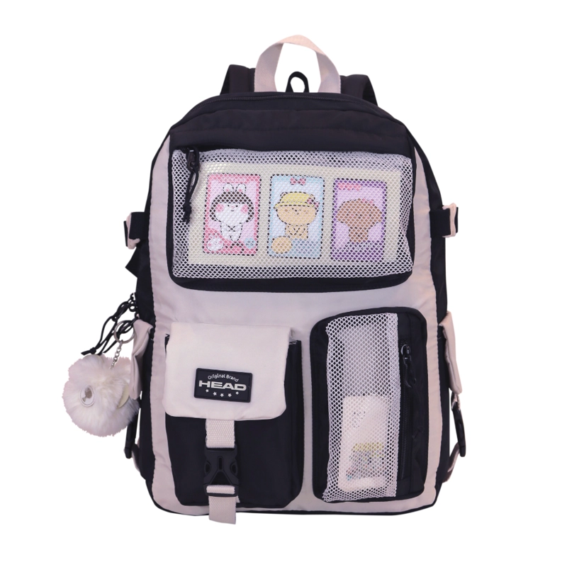 MOCHILA MUJER FUSION BLOCK NEGRO BLANCO HEAD - 2